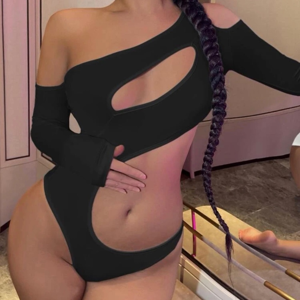 Asymmetrical Cut Out Bodysuit